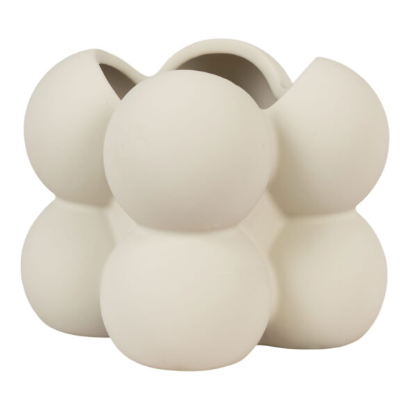 House Nordic - Blumentopf - Blumentopf, Keramik, grau, 9x9x8 cm – Bild 4