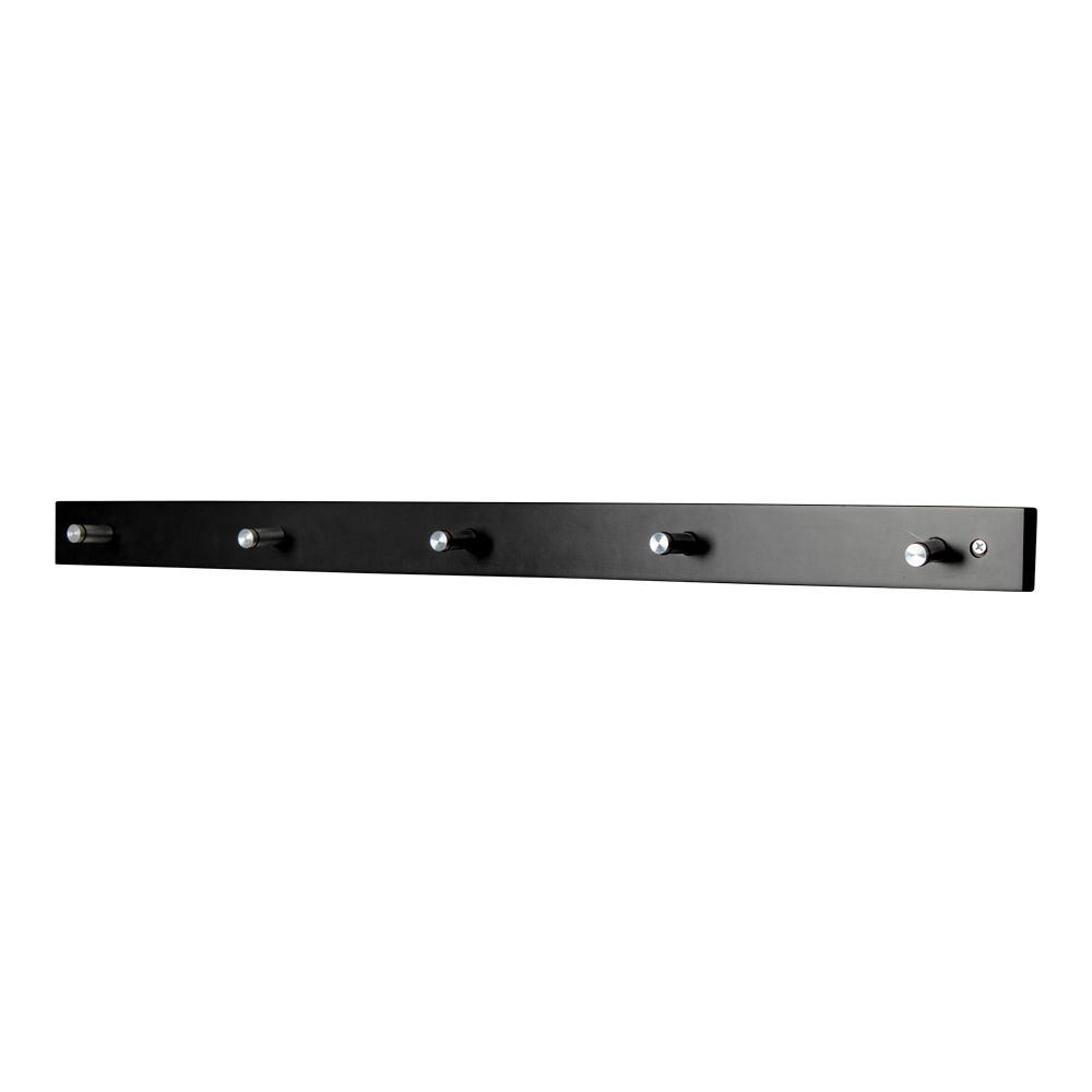 House Nordic - Padova Coat Rack - Garderobenständer, Holz/Metall, 5 Haken, schwarz70x5x2 cm – Bild 3