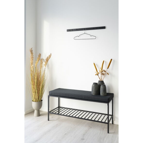House Nordic - Vita Garderobe – Garderobe, Stahl, schwarz 70x4x4 cm – Bild 2