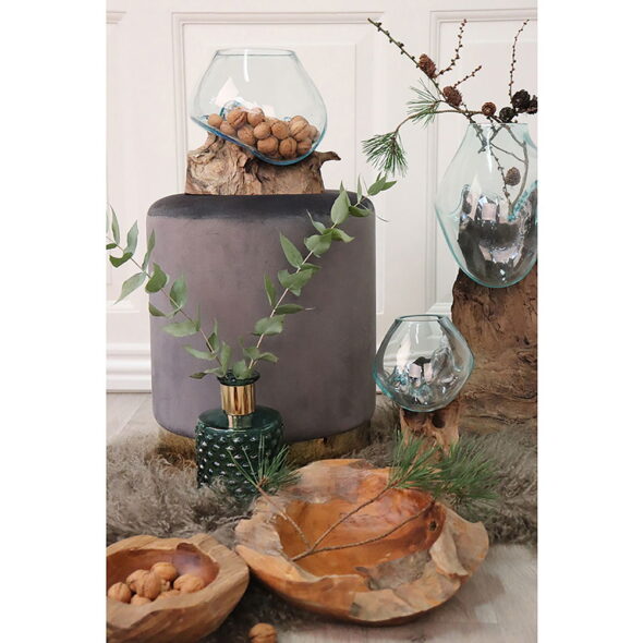 House Nordic - San Marino Waterdrop - Waterdrop, Teak/Glas, Natur, H15-20 cm – Bild 9