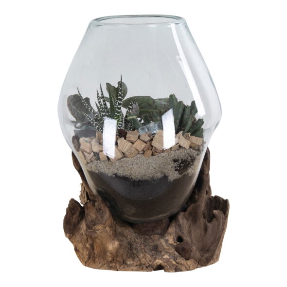 House Nordic - San Marino Waterdrop - Waterdrop, Teak/Glas, Natur, H15-20 cm – Bild 6