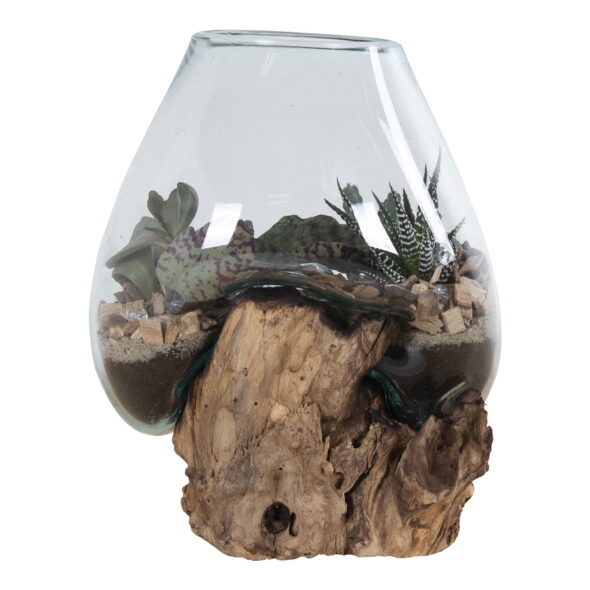 House Nordic - San Marino Waterdrop - Waterdrop, Teak/Glas, Natur, H15-20 cm – Bild 7