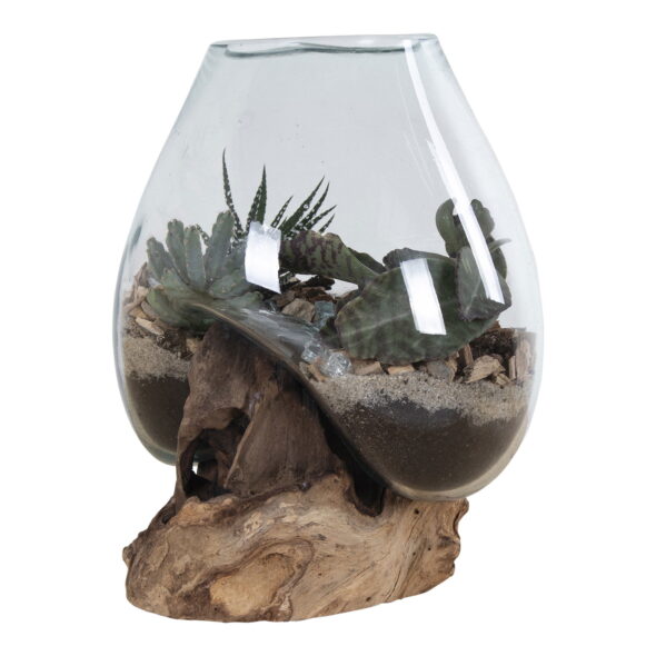 House Nordic - San Marino Waterdrop - Waterdrop, Teak/Glas, Natur, H15-20 cm – Bild 8