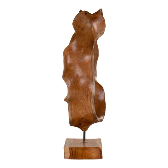 House Nordic - Donato-Skulptur – Skulptur aus Teakholz, einzigartige organische Form, Natur, 30 x 20 x 60 cm – Bild 6