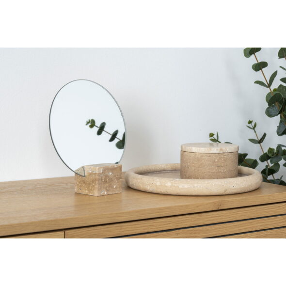 House Nordic - Tablett - Tablett, Travertin, natur ø25,5 cm – Bild 2