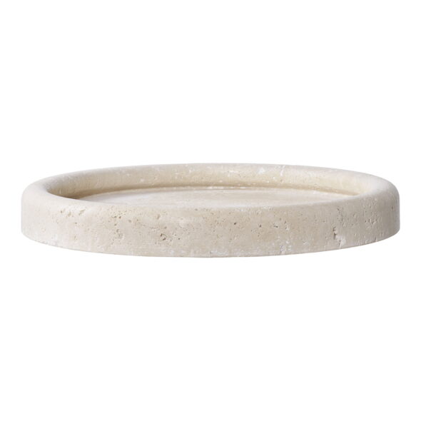House Nordic - Tablett - Tablett, Travertin, natur ø25,5 cm