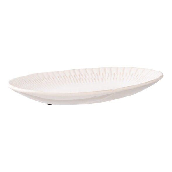 House Nordic - Tablett - Tablett, Keramik, weiß 30,5x20,3x3,8 cm – Bild 3