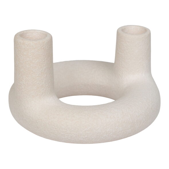 House Nordic - Kerzenhalter - Kerzenhalter, Keramik, beige, ø13x8,5 cm – Bild 6