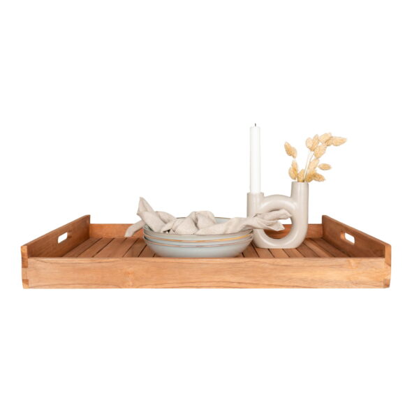 House Nordic - Faro Tablett - Tablett, Teak, Natur, 58x38 cm – Bild 3