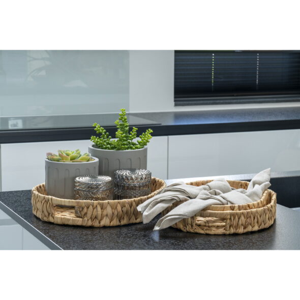 House Nordic - Estoril Tabletts - Tabletts, Wasserhyazinthe, natur, 3er-Set – Bild 2