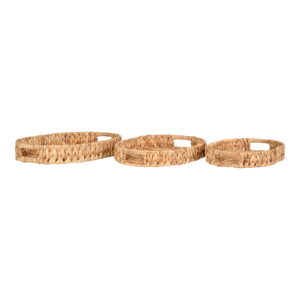 House Nordic - Estoril Tabletts - Tabletts, Wasserhyazinthe, natur, 3er-Set