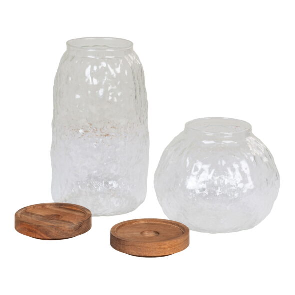 House Nordic - Taipei Vorratsglas – Vorratsglas, Glas/Akazie, 2er-Set – Bild 3