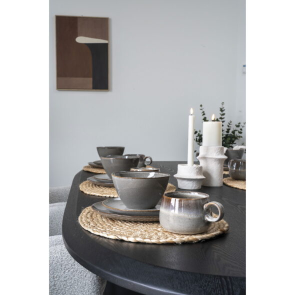 House Nordic - Selma Bowl - Schüssel, Keramik, grau/braun ø15x9 cm, 4er-Set – Bild 2
