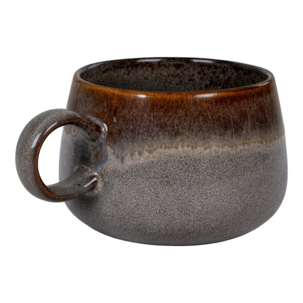 House Nordic - Selma Mug - Tasse, Keramik, grau/braun ø10x7,5 cm, 4er-Set – Bild 3