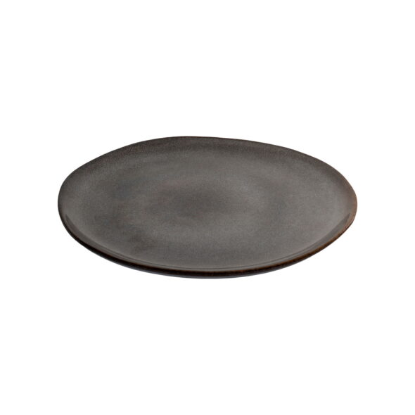House Nordic - Selma Lunch Plate - Lunchteller, Keramik, grau/braun ø21 cm, 4er-Set