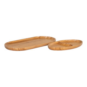 House Nordic - Chefalu Serviertablett – Serviertablett, Bambus, natur, 2er-Set