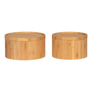 House Nordic - Chefalu Aufbewahrungsbox – Aufbewahrungsbox, Bambus, natur, 2er-Set