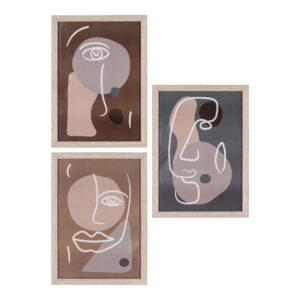 House Nordic - Madison Rahmenset - Rahmenset, natur, 3er-Set
