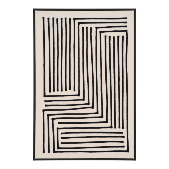 House Nordic - Lipari-Leinwanddruck – Leinwanddruck, Leinwand, schwarz/beige, Nr. 3 60 x 90 cm