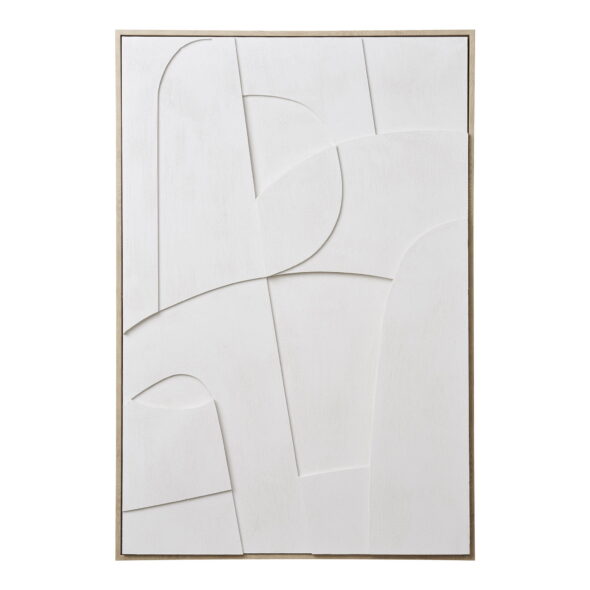 House Nordic - Madeline Relief-Wanddekoration – Relief-Wanddekoration, Leinwand, weiß, Nr. 1 60 x 90 cm