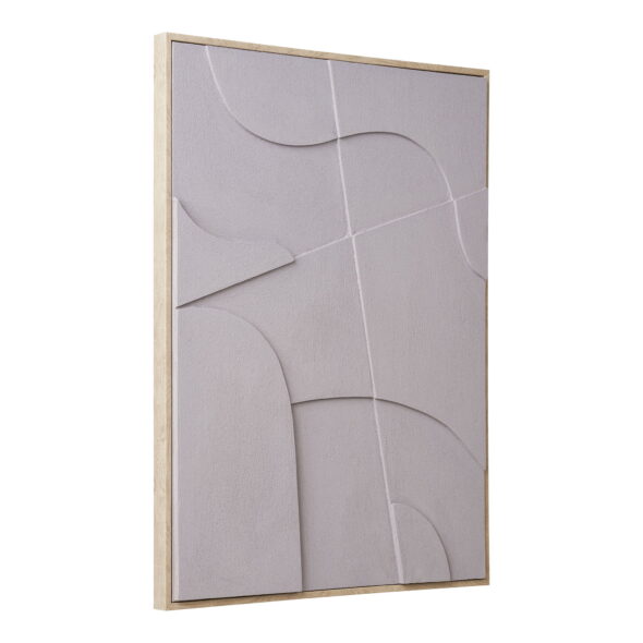 House Nordic - Madeline Relief-Wanddekoration – Relief-Wanddekoration, Grau, Sand, Nr. 1 50 x 70 cm – Bild 3