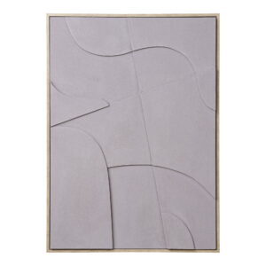 House Nordic - Madeline Relief-Wanddekoration – Relief-Wanddekoration, Grau, Sand, Nr. 1 50 x 70 cm