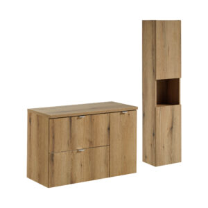 90 cm großes Möbelset mit Arbeitsplatte und Hochschrank