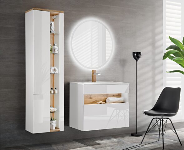 Waschbeckenunterschrank 80 cm, 1 Schublade – Bild 3