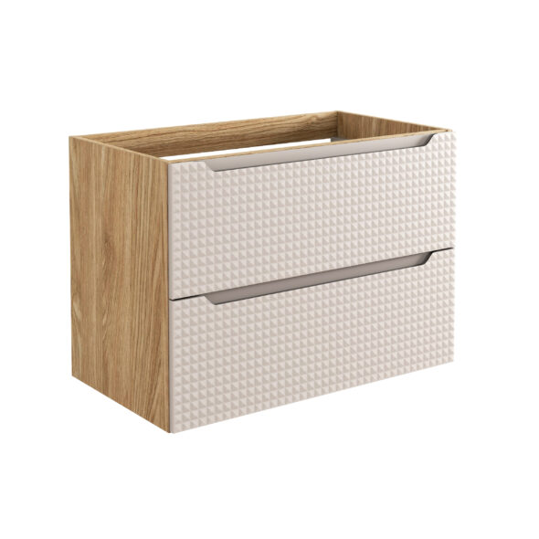 Waschbeckenunterschrank, 80 cm, 2 Schubladen