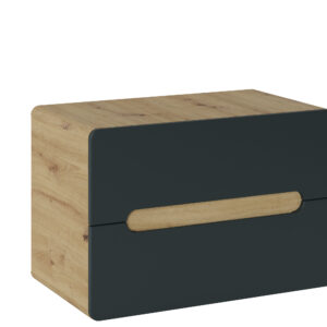 Unterschrank für Aufsatzwaschbecken, 80 cm, 2 Schubladen