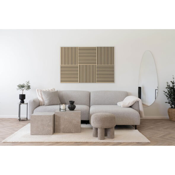House Nordic - Akustikplatte - Akustikplatte, Holzfurnier, natur, Eichenoptik 520x520x22 mm – Bild 2