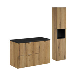 90 cm großes Möbelset mit Arbeitsplatte und Hochschrank