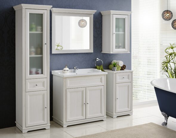 Hochschrank, 2 Türen, 1 Schublade – Bild 3