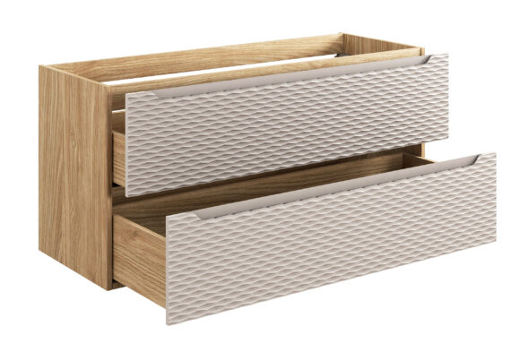Waschbeckenunterschrank 120 cm, 2 Schubladen – Bild 3