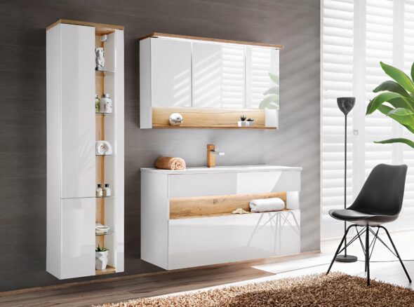 Waschbeckenunterschrank 120 cm, 1 Schublade – Bild 3