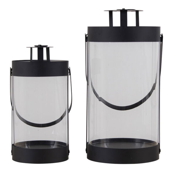 House Nordic - Bondi Lanterns - Laternen, Stahl/Glas, schwarz, 2er-Set – Bild 3