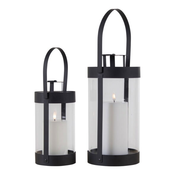 House Nordic - Bondi Lanterns - Laternen, Stahl/Glas, schwarz, 2er-Set – Bild 5