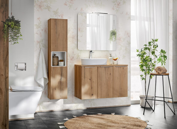 Waschbeckenunterschrank 60 cm, 2 Türen – Bild 4