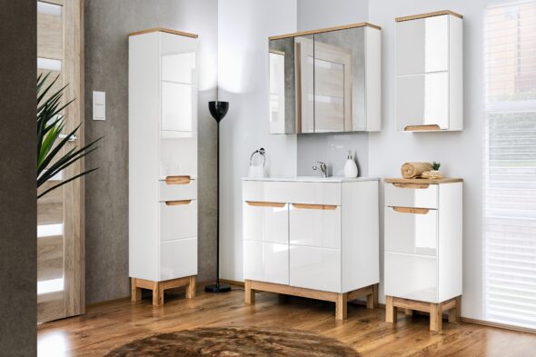 Spiegelschrank 80cm, 2 Türen – Bild 4