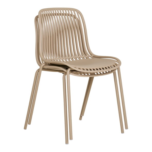House Nordic - Branson Dining Chair – Esszimmerstuhl, Polypropylen, stapelbar, Sand – Bild 7