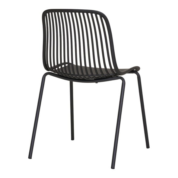 House Nordic - Branson Dining Chair - Esszimmerstuhl, Polypropylen, stapelbar, schwarz – Bild 5