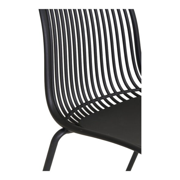 House Nordic - Branson Dining Chair - Esszimmerstuhl, Polypropylen, stapelbar, schwarz – Bild 6