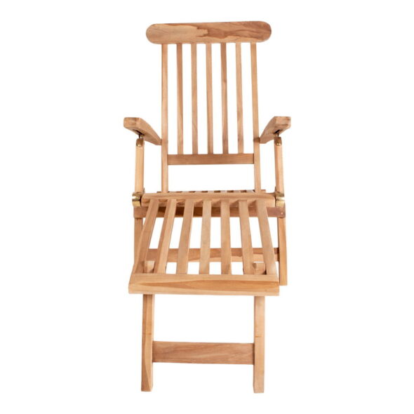 House Nordic - Arrecife Deck Chair - Liegestuhl mit verstellbarer Rückenlehne, Teak, Natur – Bild 3