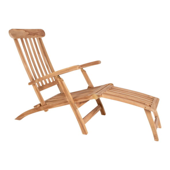 House Nordic - Arrecife Deck Chair - Liegestuhl mit verstellbarer Rückenlehne, Teak, Natur – Bild 4
