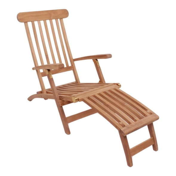 House Nordic - Arrecife Deck Chair - Liegestuhl mit verstellbarer Rückenlehne, Teak, Natur