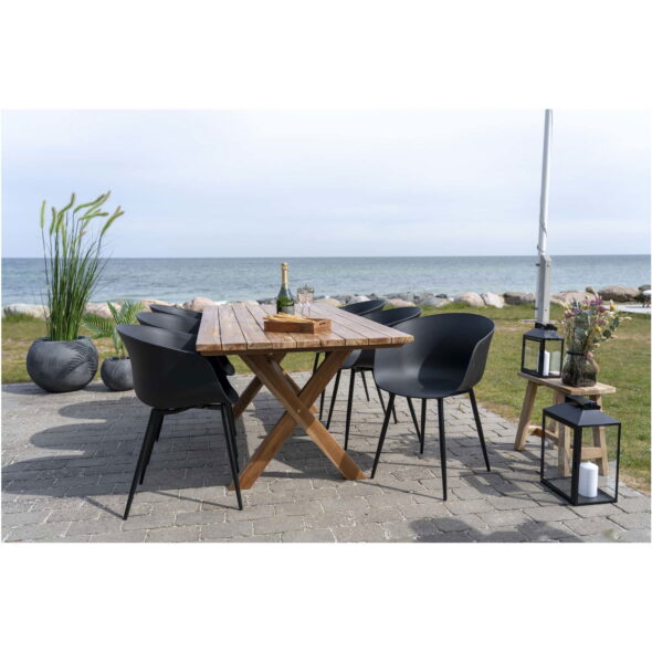 House Nordic - Roda Dining Chair – Esszimmerstuhl, schwarz mit schwarzen Beinen – Bild 2