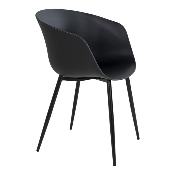 House Nordic - Roda Dining Chair – Esszimmerstuhl, schwarz mit schwarzen Beinen – Bild 4