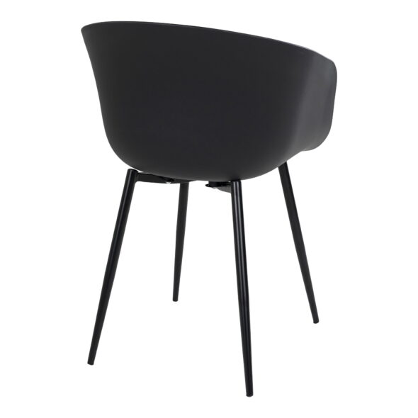 House Nordic - Roda Dining Chair – Esszimmerstuhl, schwarz mit schwarzen Beinen – Bild 5