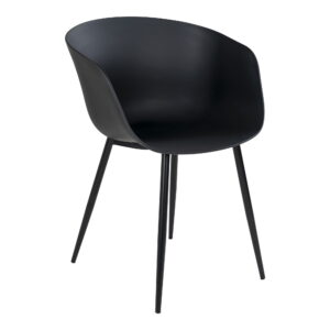 House Nordic - Roda Dining Chair – Esszimmerstuhl, schwarz mit schwarzen Beinen