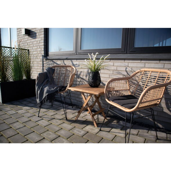 House Nordic - Bilbao Beistelltisch - Beistelltisch, Teak, Natur, 50x50x50 cm – Bild 2